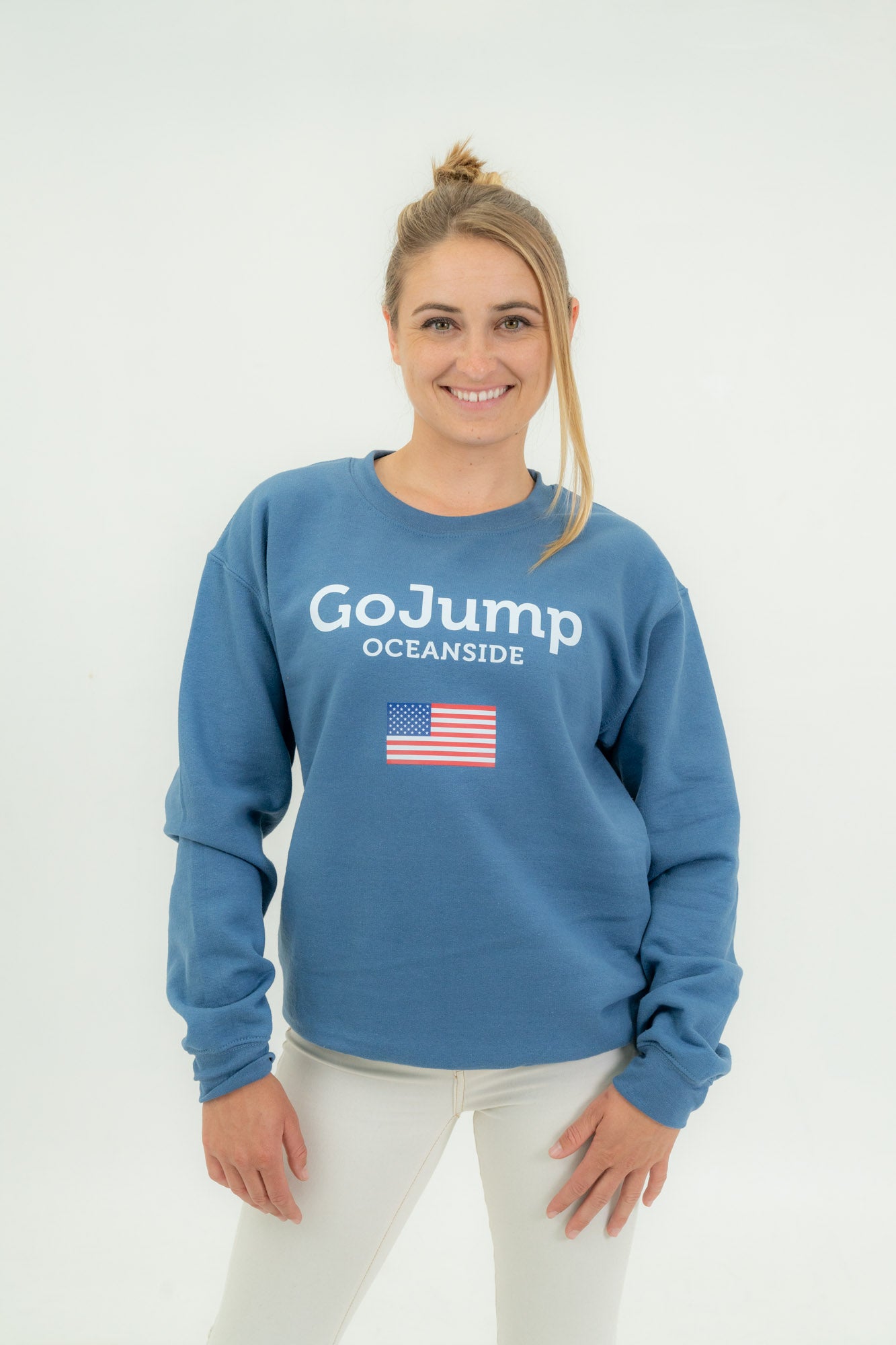 American Flag Oceanside Crew Neck Pullover (F)
