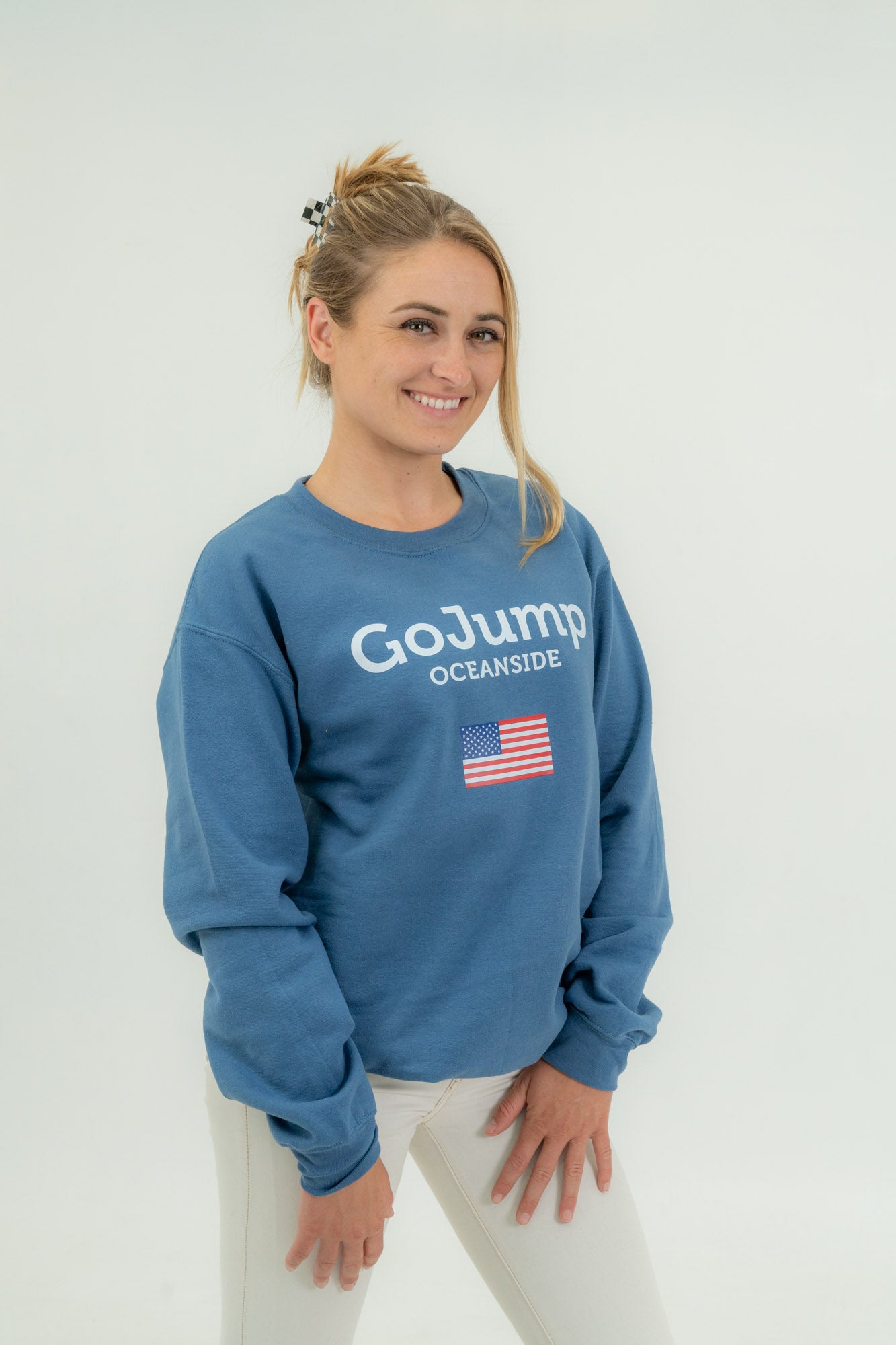 American Flag Oceanside Crew Neck Pullover (F)
