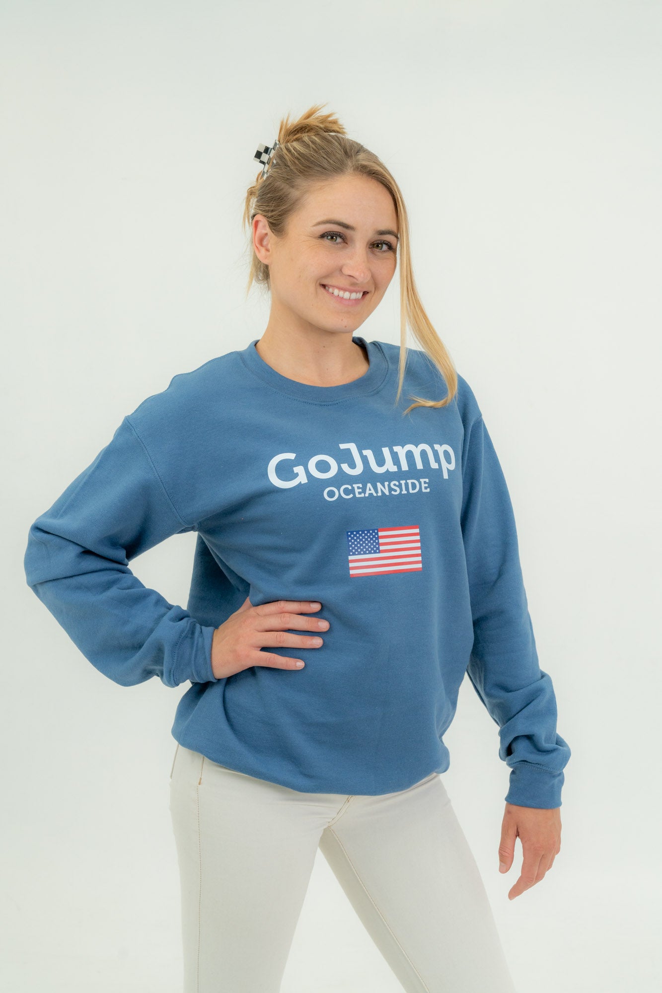 American Flag Oceanside Crew Neck Pullover (F)
