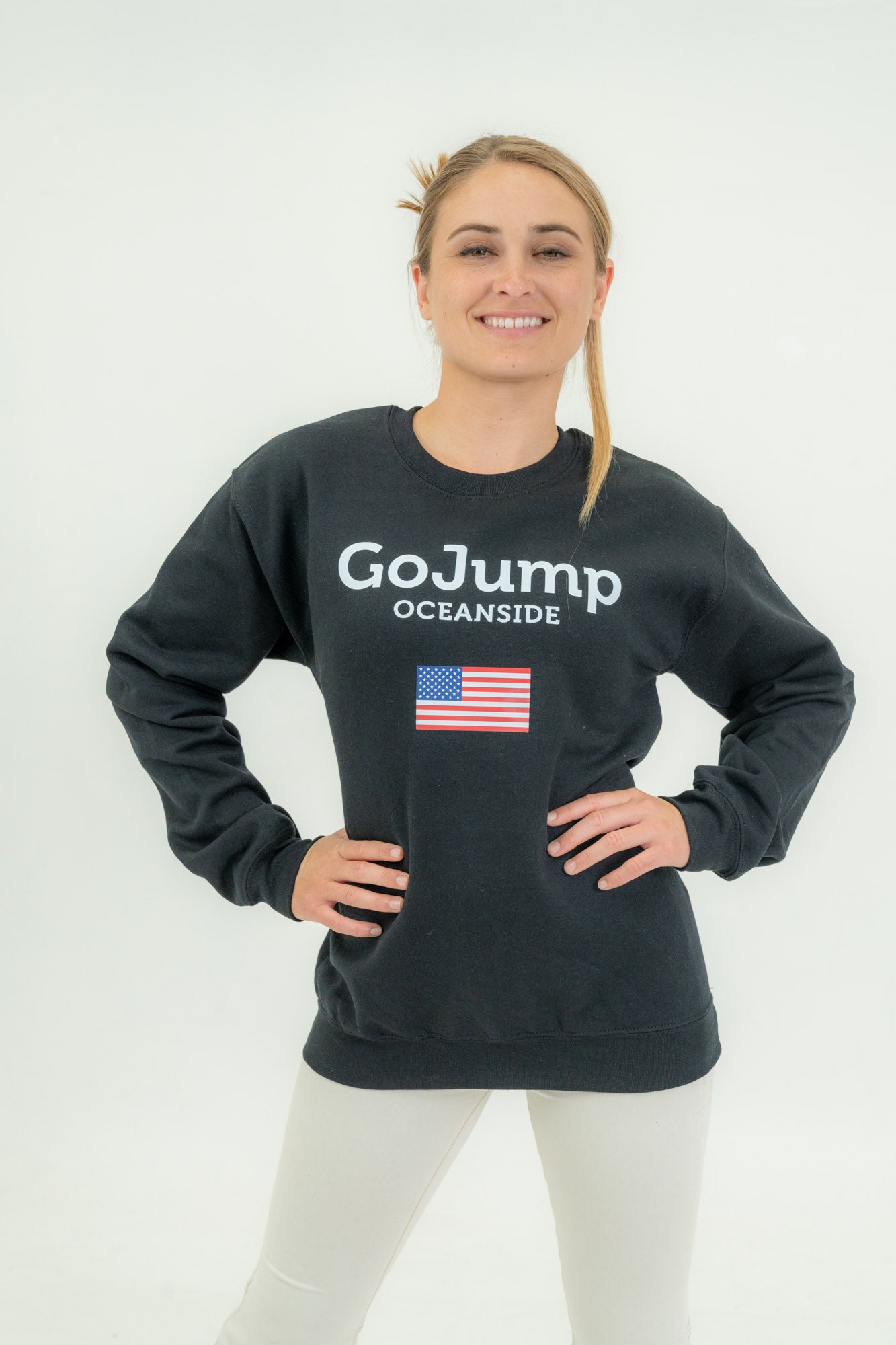 American Flag Oceanside Crew Neck Pullover (F)