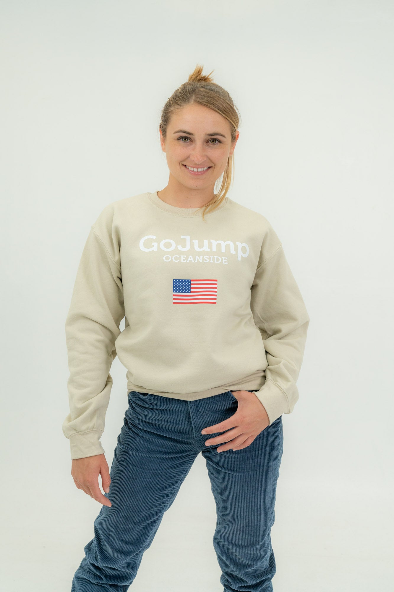 American Flag Oceanside Crew Neck Pullover (F)