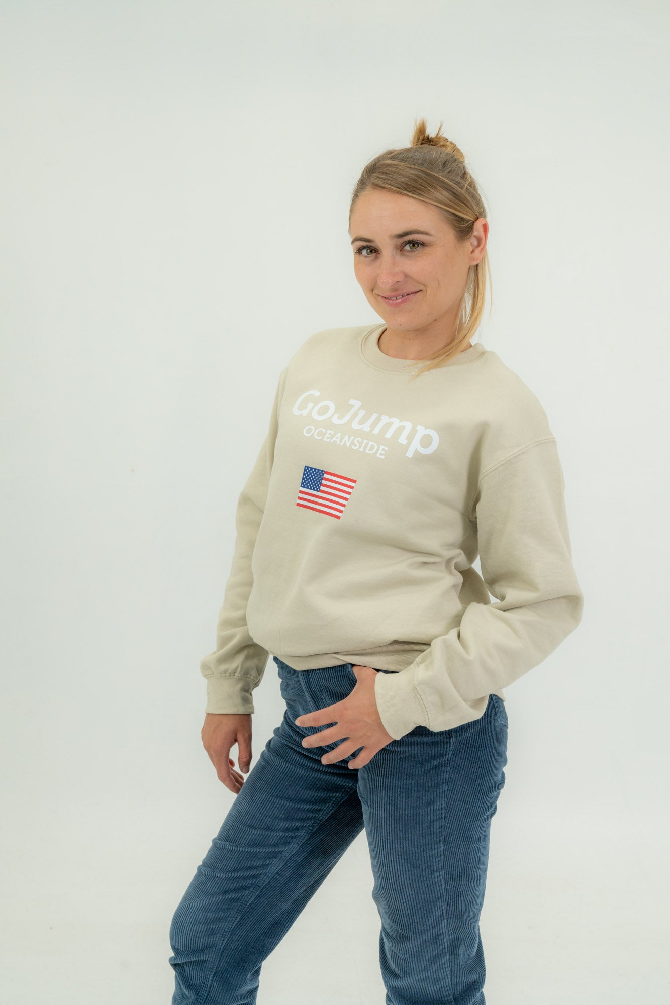 American Flag Oceanside Crew Neck Pullover (F)
