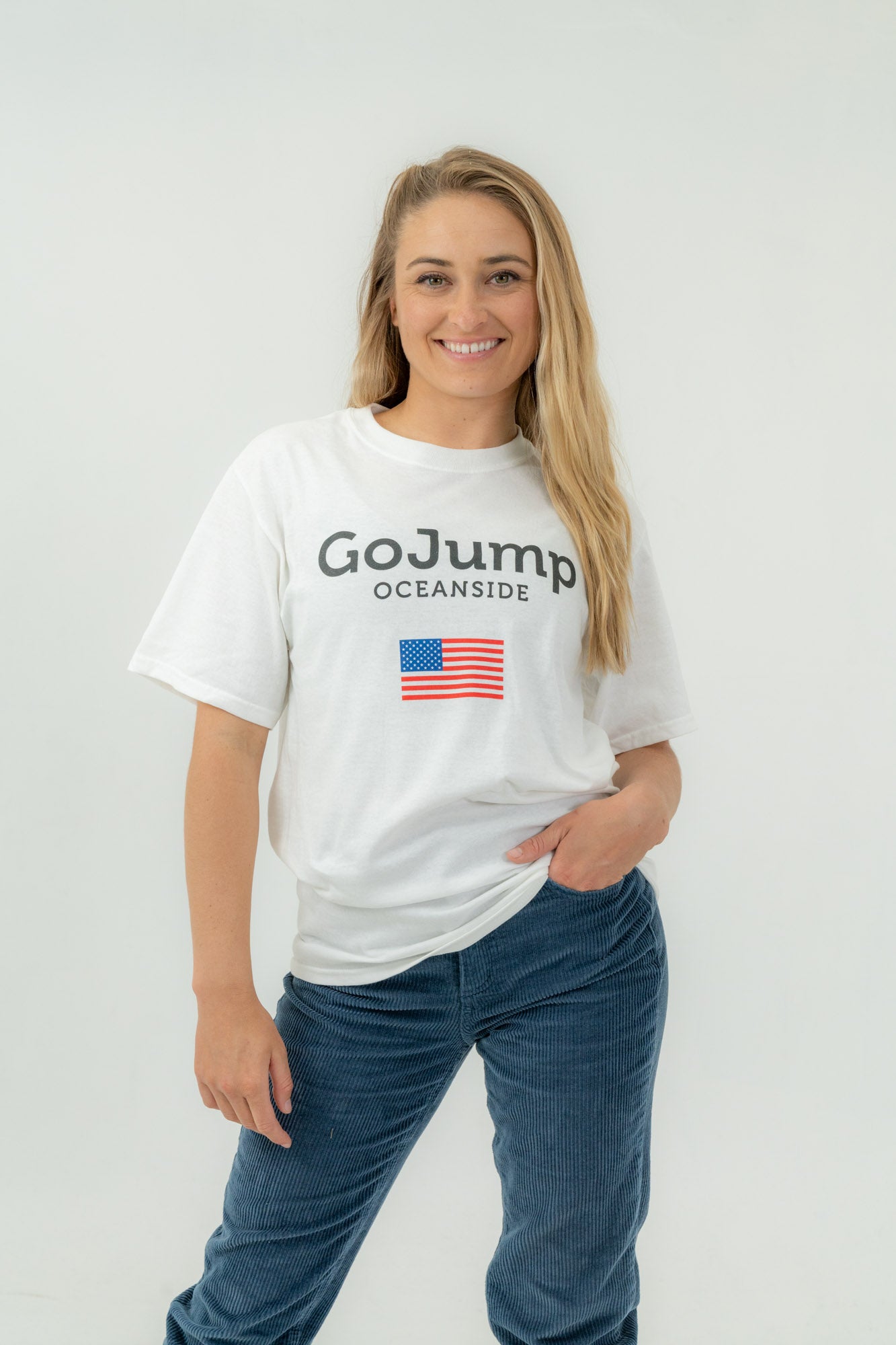 American Flag Oceanside S/S Tee  (F)