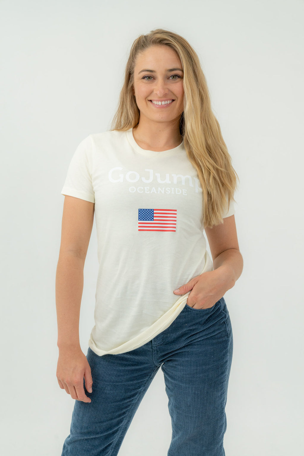 American Flag Oceanside S/S Tee  Women