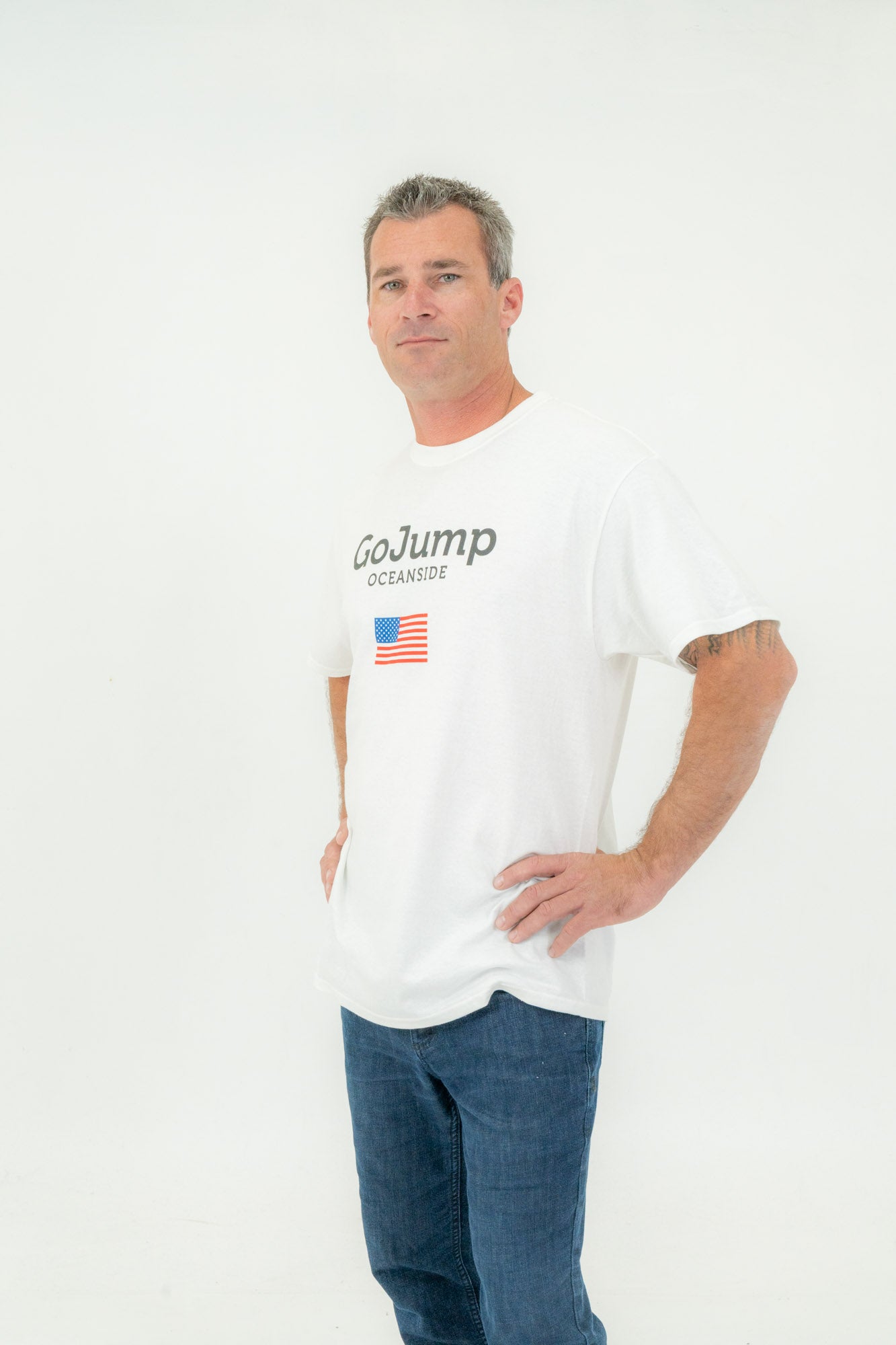 American Flag Oceanside S/S Tee - (M)