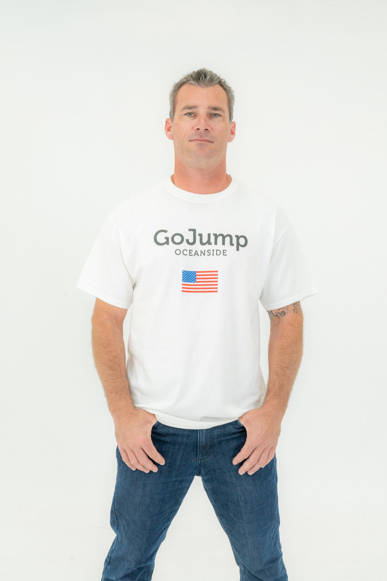 American Flag Oceanside S/S Tee - (M)