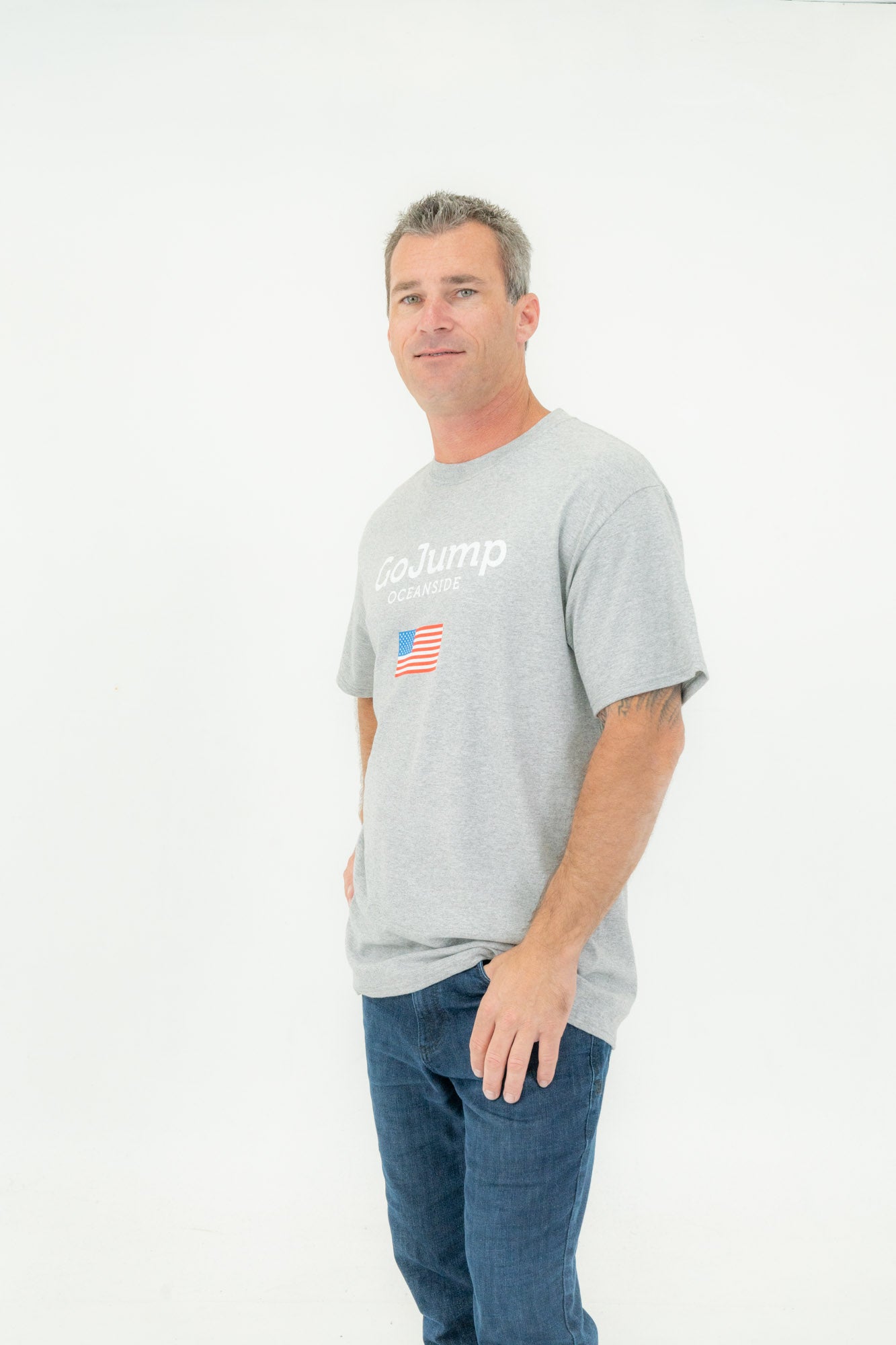 American Flag Oceanside S/S Tee - (M)