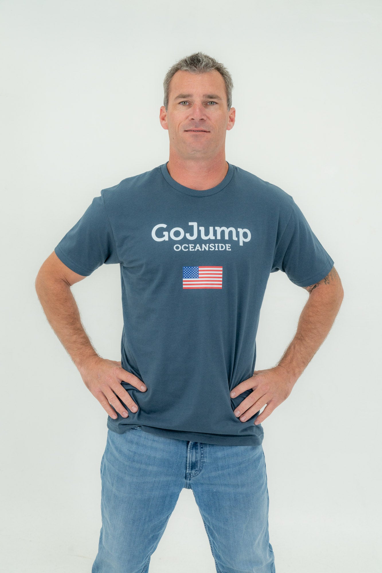 American Flag Oceanside S/S Tee - (M)