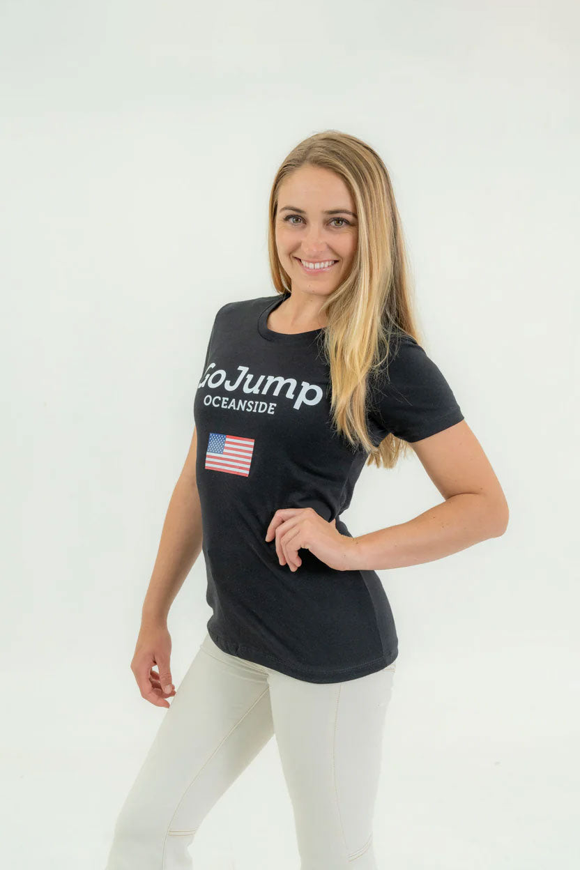 American Flag Oceanside S/S Tee  Women